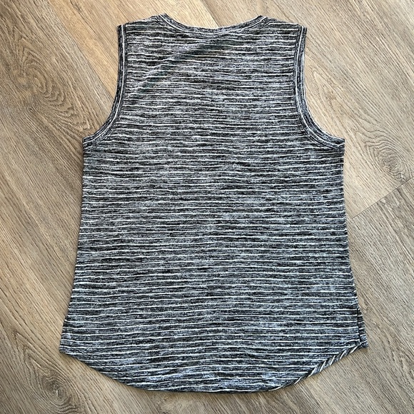Athleta Breezy Striped Tank Top, black and white, size small petite. - Picture 4 of 4